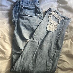 Empyre Light Blue Distressed Boyfriend Jeans